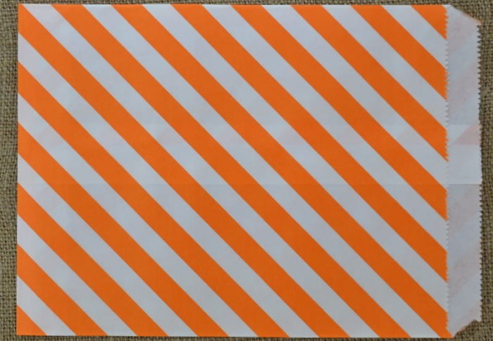 73455 Torebka papierowa zebra biało-pomarańczowa 2szt