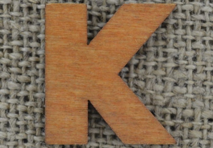[873146] Element ozdobny literka drewniana "K" 5szt