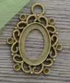 101124 Ozdobna baza medalionu w kolorze brązu na kaboszon 18x13mm