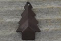 ś07143 Zawieszka akrylowa choinka czarna 24*15mm 6szt