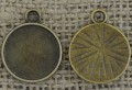 [10191] Ozdobna baza medalionu w kolorze brązu na kaboszon 16mm