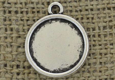 [301115] Baza medalionu srebrna kaboszon 14mm 2szt