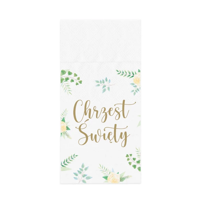 [d04077] Serwetki kieszonki na sztućce "Chrzest Święty"