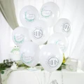 [d03010] Balony ze srebrnym nadrukiem "Komunia Święta" 6szt