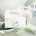 [d04084] Pudełka na ciasto IHS Komunia Święta srebrny napis 10szt