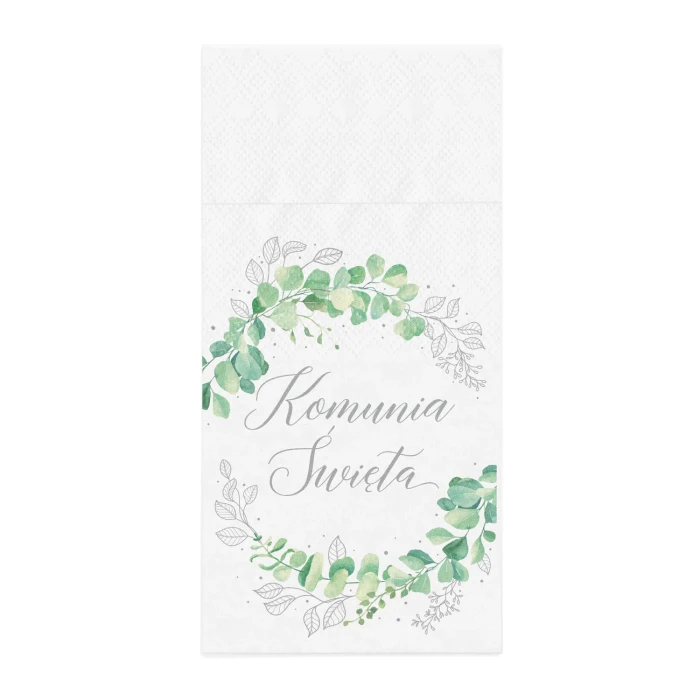 [d04076] Serwetki kieszonki na sztućce "Komunia Święta" 16szt