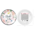 [d04083] Talerze papierowe różowe Bride to be kwiaty 12szt