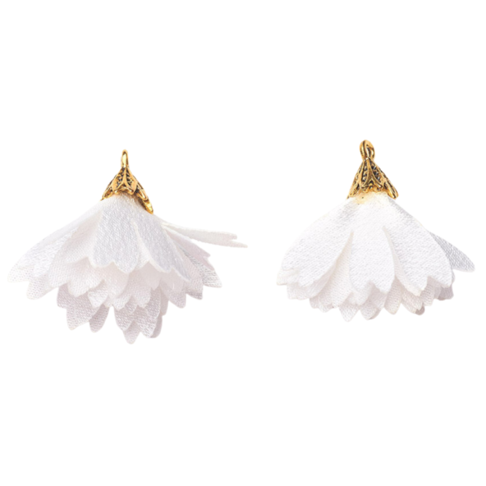 [207275] Zawieszka materiałowa frędzel kremowo-biały