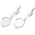 [50222] Baza spinki do krawata z miejscem na kaboszon 18mm kolor srebrny