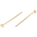 [20909] Szpilka z końcem w kształcie serca kolor złoty 31mm 2szt