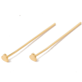 [20909] Szpilka z końcem w kształcie serca kolor złoty 31mm 2szt