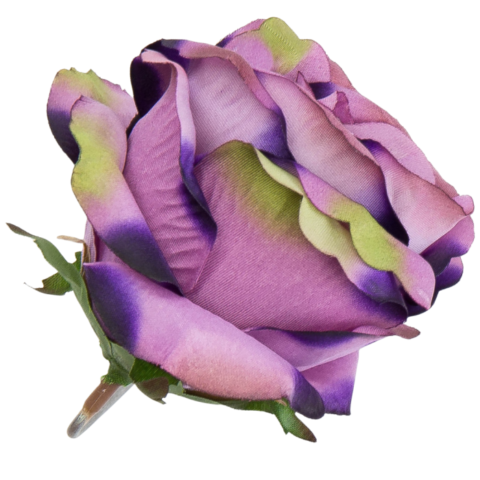 [w04211] Róża główka 9cm wrzosowa cieniowana na fioletowo i zielono