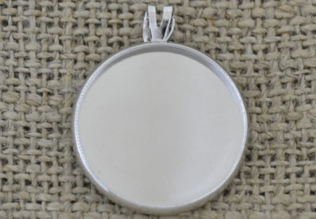 [30127] Baza medalionu srebrna na kaboszon 20mm