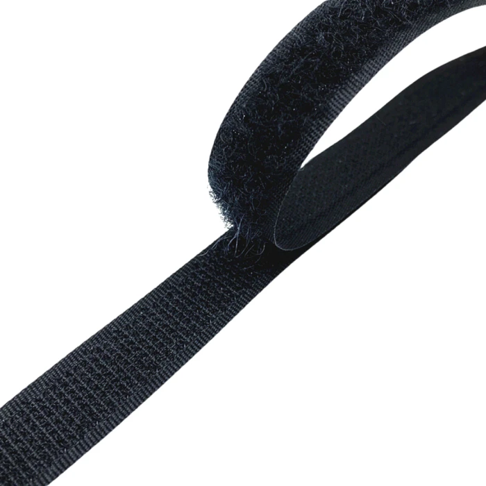 [60945] Taśma rzepowa czarna komplet 16mm 1m