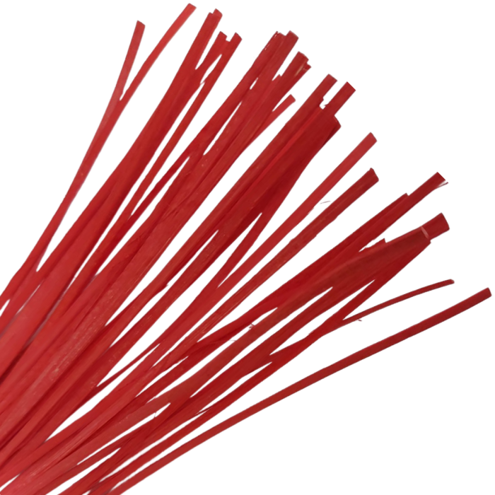 [61238] Rattan płaski około 45-50g czerwony