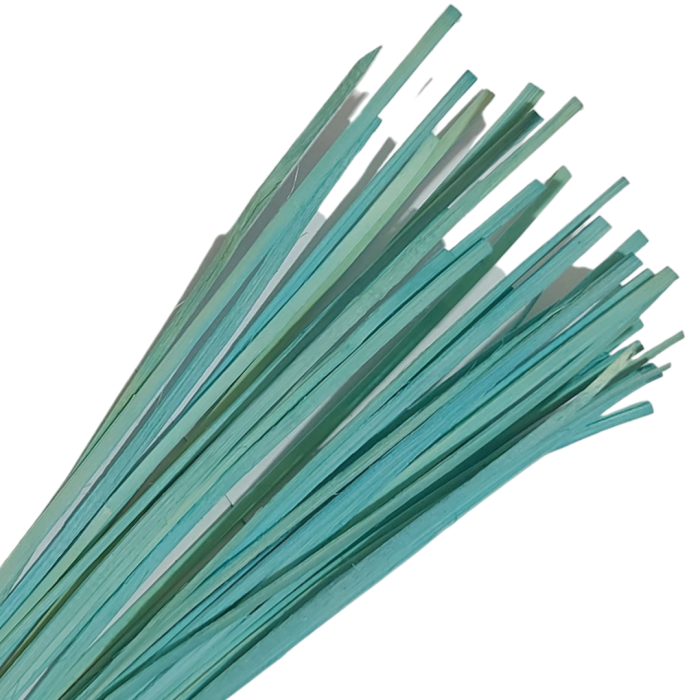 [61245] Rattan płaski około 45-50g jasny lazurowy