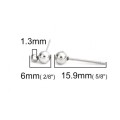[404105] Baza kolczyka wkrętka z kulką i oczkiem 4mm stal nierdzewna