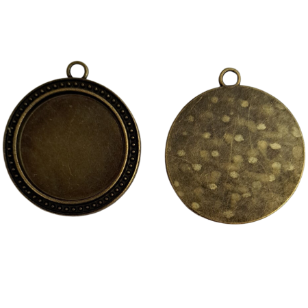 [10130b] Baza medalionu kolor brąz na kaboszon 30mm II gatunek