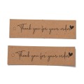 [071103] Papierowe metki z napisem "Thank you for your order" 10szt