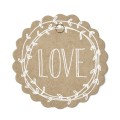[071104] Papierowe metki z napisem "LOVE" 10szt