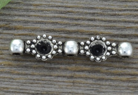 [31280] Łącznik kwiatuszki na cyrkonie srebro 2szt