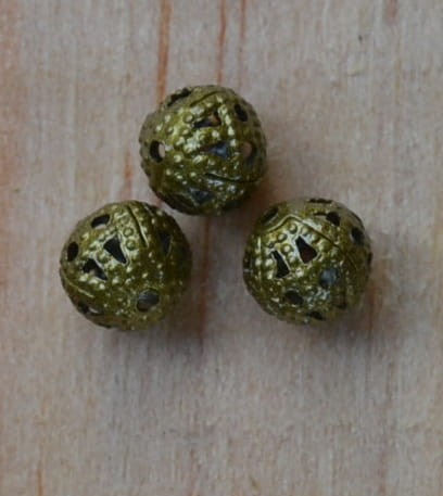  Kulka ozdobna ażurowa 6mm 20 sztuk