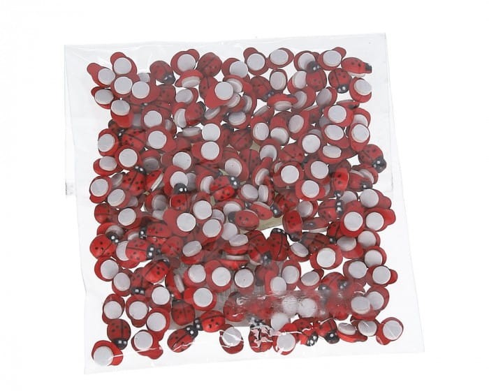 [873175] Drewniane biedronki na przylepcu 1cm 200szt