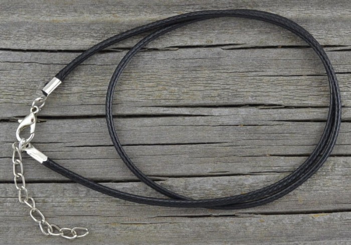 15108 Baza naszyjnika imitacja skóry czarna