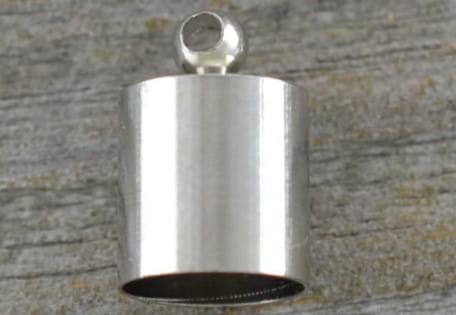 57167 Klasyczna końcówka do wklejania 7,5mm w kolorze ciemnego srebra 3szt