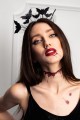 [80516] Opaska do włosów na Halloween 7 nietoperzy
