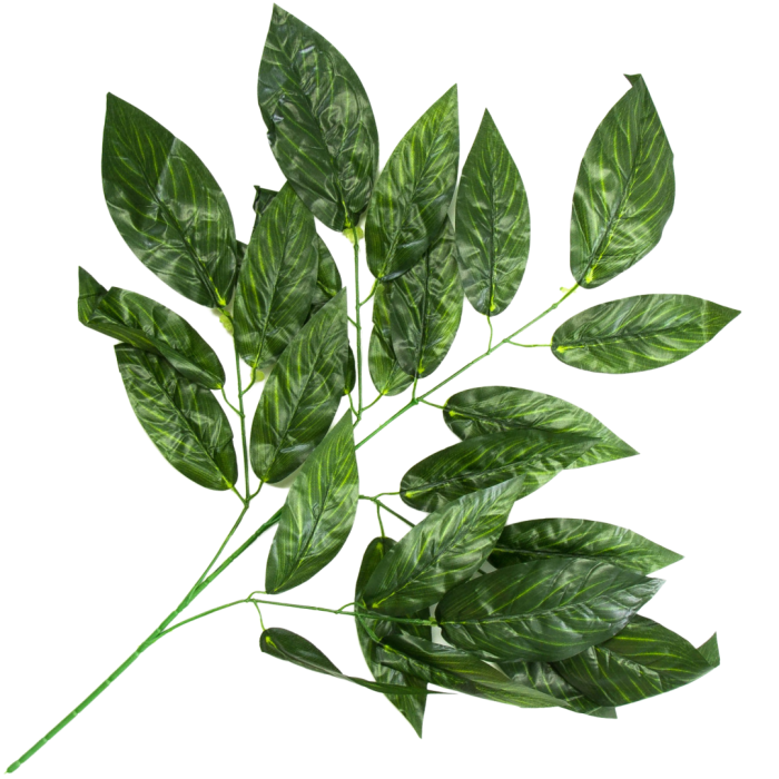 [680888] Duża gałązka liście ozdobne zielone 72cm