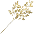 [680922] Gałązka duża ostrokrzew brokatowy złoty 64cm