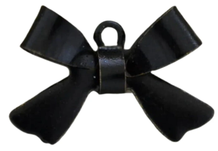 [00728] Zawieszka mała kokardka w kolorze czarnym.png