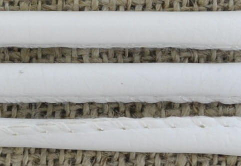 [737133] Rzemień za skóry ekologicznej szyty 5mm w kolorze białym 50cm