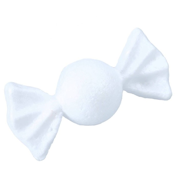 [608108] Cukierek styropianowy 9cm biały