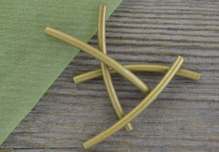 17151 Rurka ozdobna klasyczna w kolorze brązu 31mm 10szt