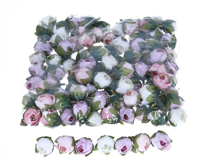 [680196] Główka kwiatowa róża mała mix 10szt
