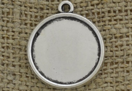 [301135] Baza medalionu srebrna na kaboszon 18mm 2szt