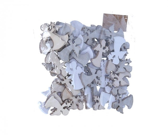 [050231] Scrapki drewniane aniołki mix 3cm 30szt