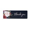 [72189] Naklejka z napisem "THANK YOU" czarna w róże 120szt