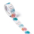 [72190] Naklejka z napisem "THANK YOU" kolorowe 500szt