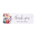 [72191] Naklejka z napisem "THANK YOU" biała w róże 120szt