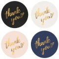 [72197] Naklejka z napisem "THANK YOU" kolorowe okrągłe 500szt