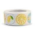 [721113] Naklejki na rolce z cytrynami lemoniada 500szt