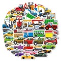 [721129] Zestaw naklejek z pojazdami auta 50szt