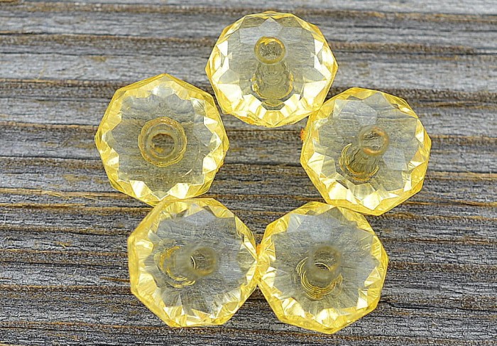 702384 Koralik akrylowy rondelle 10mm miodowy 10szt 