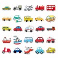 [721130] Zestaw naklejek ze środkami transportu 50szt