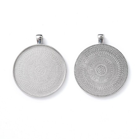 [301117] Baza medalionu srebrna na kaboszon 40mm