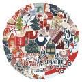 [ś07503] Zestaw naklejek świątecznych "BE MERRY" 50szt