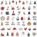 [ś07503] Zestaw naklejek świątecznych "BE MERRY" 50szt
